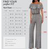 imageHybrid ampamp Company Women Casual Off Shoulder High Waist Pants Romper Wide Leg JumpsuitG191089blackmulti