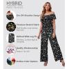 imageHybrid ampamp Company Women Casual Off Shoulder High Waist Pants Romper Wide Leg JumpsuitG219836blackwhite