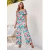 imageHybrid ampamp Company Women Casual Off Shoulder High Waist Pants Romper Wide Leg JumpsuitH219935whitemulti