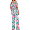 imageHybrid ampamp Company Women Casual Off Shoulder High Waist Pants Romper Wide Leg JumpsuitH219935whitemulti