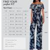 imageHybrid ampamp Company Women Casual Off Shoulder High Waist Pants Romper Wide Leg JumpsuitK199233navymulti