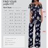 imageHybrid ampamp Company Women Casual Off Shoulder High Waist Pants Romper Wide Leg JumpsuitK199238navyivory