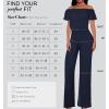 imageHybrid ampamp Company Women Casual Off Shoulder High Waist Pants Romper Wide Leg JumpsuitNavy