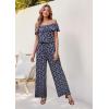 imageHybrid ampamp Company Women Casual Off Shoulder High Waist Pants Romper Wide Leg JumpsuitNavywhite11526
