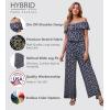 imageHybrid ampamp Company Women Casual Off Shoulder High Waist Pants Romper Wide Leg JumpsuitNavywhite11526