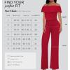 imageHybrid ampamp Company Women Casual Off Shoulder High Waist Pants Romper Wide Leg JumpsuitRed