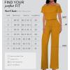 imageHybrid ampamp Company Women Casual Off Shoulder High Waist Pants Romper Wide Leg JumpsuitTexturedMUSTARD