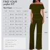 imageHybrid ampamp Company Women Casual Off Shoulder High Waist Pants Romper Wide Leg JumpsuitTexturedolive