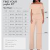 imageHybrid ampamp Company Women Casual Off Shoulder High Waist Pants Romper Wide Leg JumpsuitTexturedpeach