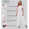 imageHybrid ampamp Company Women Casual Off Shoulder High Waist Pants Romper Wide Leg JumpsuitTexturedwhite