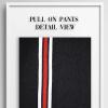 imageHybrid ampamp Company Women Cosy Trendy Side Dots Stripe Elastic PantsP47912skblackwhite