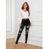 imageHybrid ampamp Company Womens Butt Lift Super Comfy Stretch Ripped Skinny JeansRippedblack