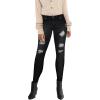 imageHybrid ampamp Company Womens Butt Lift Super Comfy Stretch Ripped Skinny JeansRippedblack