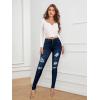 imageHybrid ampamp Company Womens Butt Lift Super Comfy Stretch Ripped Skinny JeansRippeddark Wash