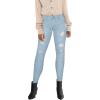 imageHybrid ampamp Company Womens Butt Lift Super Comfy Stretch Ripped Skinny JeansRippedlight Wash