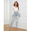 imageHybrid ampamp Company Womens Butt Lift Super Comfy Stretch Ripped Skinny JeansRippedlight Wash