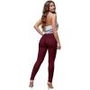 imageHybrid ampamp Company Womens Hyper Ultra Stretch Comfy Skinny Leg Work Casual PantsBurgundy