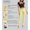 imageHybrid ampamp Company Womens Hyper Ultra Stretch Comfy Skinny Leg Work Casual PantsPastelyellow
