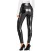 imageHybrid ampamp Company Womens Skinny Fashion High Rise Wet Look Liquid Leggings PantsBlackl44974