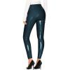 imageHybrid ampamp Company Womens Skinny Fashion High Rise Wet Look Liquid Leggings PantsDark Teall44974