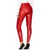 imageHybrid ampamp Company Womens Skinny Fashion High Rise Wet Look Liquid Leggings PantsDarkredl44974