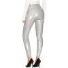 imageHybrid ampamp Company Womens Skinny Fashion High Rise Wet Look Liquid Leggings PantsGrayl44974