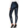 imageHybrid ampamp Company Womens Skinny Fashion High Rise Wet Look Liquid Leggings PantsNavyl44974