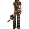 imageHybrid ampamp Company Women Casual Off Shoulder High Waist Pants Romper Wide Leg Jumpsuit10188camouflage
