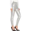 imageHybrid ampamp Company Womens Skinny Fashion High Rise Wet Look Liquid Leggings PantsGrayl44974
