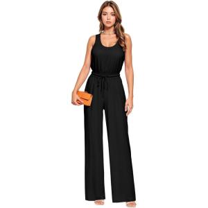 imageHybrid ampamp Company Women Casual Sleeveless Playsuits High Waist Pants Romper Loose Wide Leg JumpsuitKpvj47697black