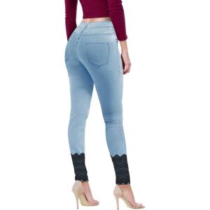 imageHybrid ampamp Company Womens Butt Lift Super Comfy Stretch Ripped Skinny JeansLacelight Wash