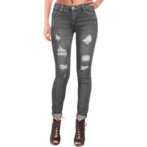 imageHybrid ampamp Company Womens Butt Lift Super Comfy Stretch Ripped Skinny JeansP37356skgrey