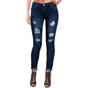 imageHybrid ampamp Company Womens Butt Lift Super Comfy Stretch Ripped Skinny JeansRippeddark Wash