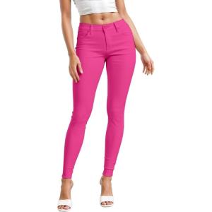 imageHybrid ampamp Company Womens Hyper Ultra Stretch Comfy Skinny Leg Work Casual PantsNeon Fuchsia