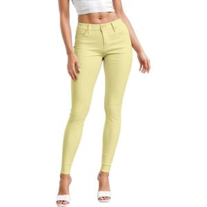 imageHybrid ampamp Company Womens Hyper Ultra Stretch Comfy Skinny Leg Work Casual PantsPastelyellow