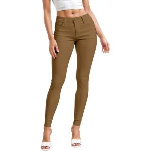 imageHybrid ampamp Company Womens Hyper Ultra Stretch Comfy Skinny Leg Work Casual PantsTobacco