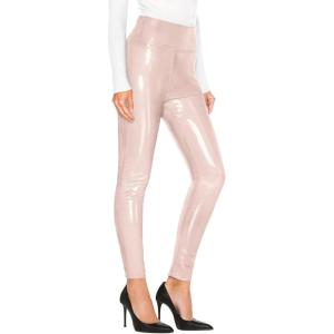 imageHybrid ampamp Company Womens Skinny Fashion High Rise Wet Look Liquid Leggings PantsBlushl44974