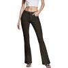 imageHybrid ampamp Company Womens Hyper Ultra Stretch Comfy Boot Cut Leg Flare Work Casual PantsBrown