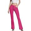 imageHybrid ampamp Company Womens Hyper Ultra Stretch Comfy Boot Cut Leg Flare Work Casual PantsFuchsia