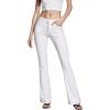 imageHybrid ampamp Company Womens Hyper Ultra Stretch Comfy Boot Cut Leg Flare Work Casual PantsWhite