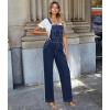 imageHybrid ampamp Company Womens Super Comfy Stretch Denim jumpsuit Pants OverallsDark Wash2
