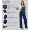 imageHybrid ampamp Company Womens Super Comfy Stretch Denim jumpsuit Pants OverallsDark Wash2