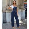 imageHybrid ampamp Company Womens Super Comfy Stretch Denim jumpsuit Pants OverallsDark Wash5