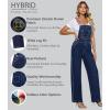 imageHybrid ampamp Company Womens Super Comfy Stretch Denim jumpsuit Pants OverallsDark Wash5