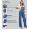 imageHybrid ampamp Company Womens Super Comfy Stretch Denim jumpsuit Pants OverallsMedium Blu9
