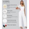imageHybrid ampamp Company Womens Super Comfy Stretch Denim jumpsuit Pants OverallsPvj6108white