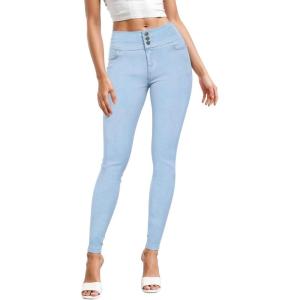 imageHybrid ampamp Company Womens Butt Lift V3 Super Comfy Stretch DenimLight Wash