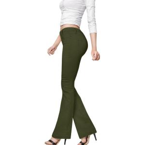 imageHybrid ampamp Company Womens Hyper Ultra Stretch Comfy Boot Cut Leg Flare Work Casual PantsOlive