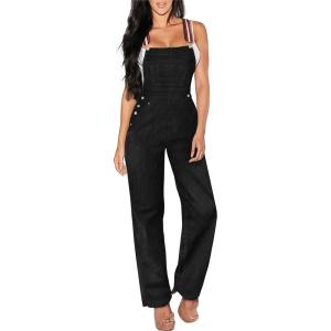imageHybrid ampamp Company Womens Super Comfy Stretch Denim jumpsuit Pants OverallsPvj6092jblk