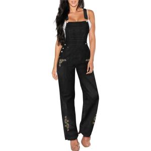 imageHybrid ampamp Company Womens Super Comfy Stretch Denim jumpsuit Pants OverallsPvj6126black